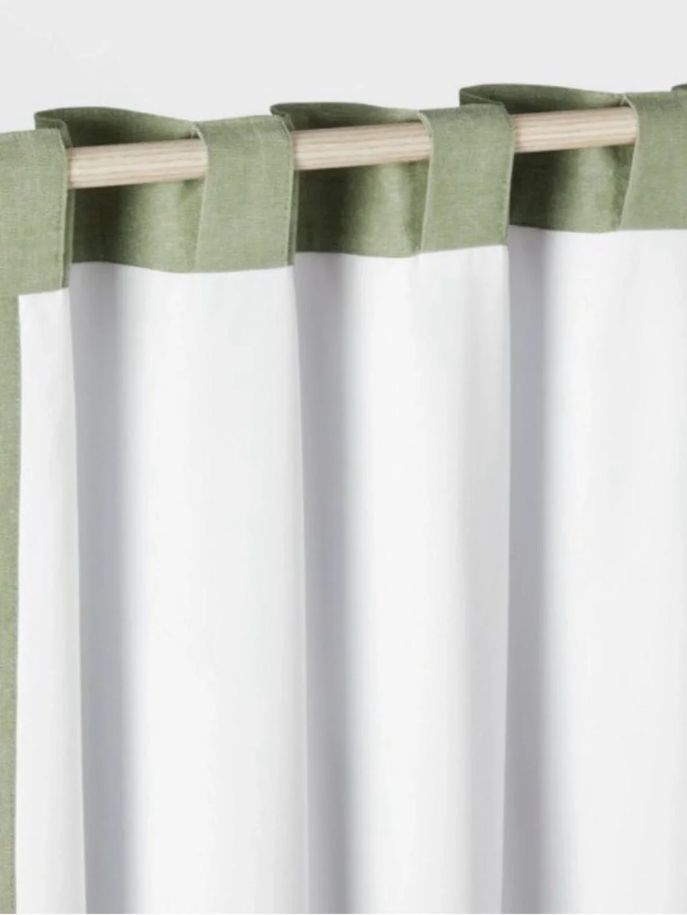 42”Wx84”L Chambray Cotton Kids Blackout Green Curtain Panel -Pillowfort